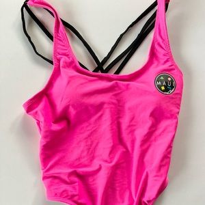 NWOT Bright Pink One Piece Swimsuit-New Without Tags